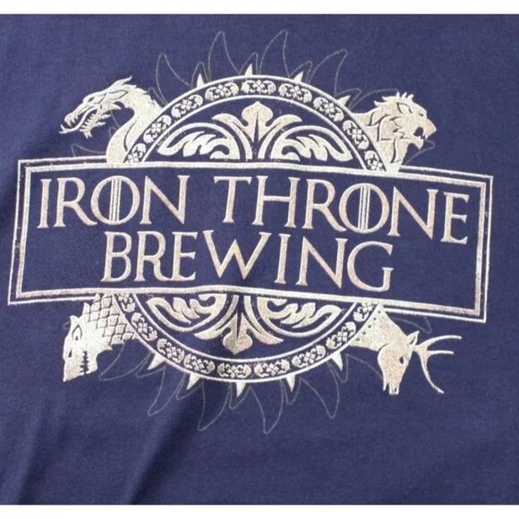 Iron Throne Brewing Next Level Unisex T-Shirt Medium Blue Cotton Short Sleeve Gr - Picture 3 of 7